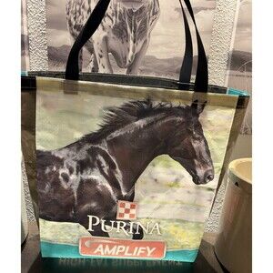 Upcycled Purina Amplify Horse Feed Bag Tote Bag Handmade Reusable Grocery Beach